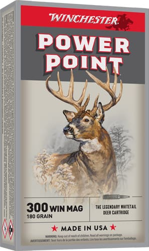WINCHESTER SUPER-X 300 WIN MAG – 180GR POWER POINT 20RD 10BX/CS