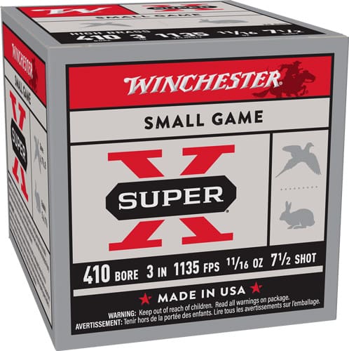 WINCHESTER SUPER-X 410 3″ – 11/16OZ #7.5 25RD 10BX/CS