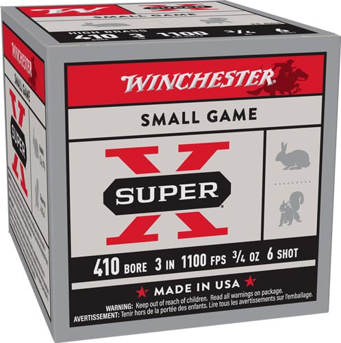 WINCHESTER SUPER-X 410 3″ – 3/4OZ #6 25RD 10BX/CS