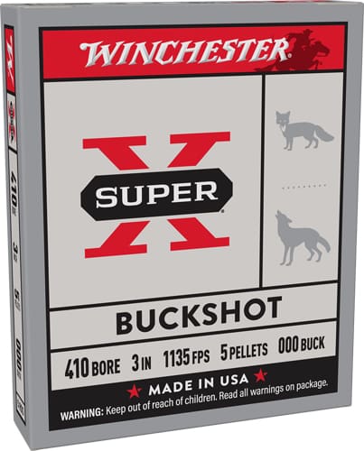WINCHESTER SUPER-X 410 3" 000 - BUCK 5 PELLET 5RD 50BX/CS - Image 2