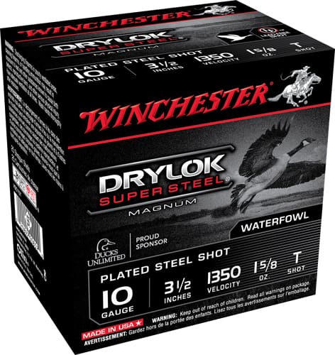 WINCHESTER DRYLOK 10GA 3.5″ – 1-5/8OZ #T 1350FPS 25RD 10BX/C