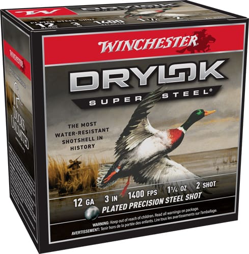 WINCHESTER DRYLOK 12GA 3″ – 1-1/4OZ #2 25RD 10BX/CS