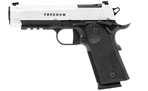 SIG 1911 X 45ACP 4.25″ FREEDOM – SERIES (2)8RD G10 WHITE/BLACK