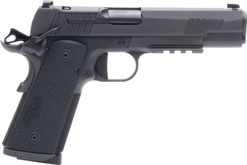 SIG 1911 X 45ACP 5″ XRAY3 – OR (2)8RD G10 STEEL BLACK