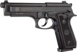 TAURUS 92 9MM 5″ FS 17-SHOT – BLUED CHECKERED RUBBER