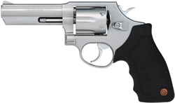 TAURUS 65 357MAG 4″ FS 6-SHOT – STAINLESS STEEL RUBBER