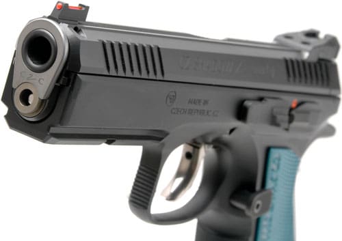 CZ CUSTOM SHADOW 2 ACCU 9MM FS – 17-SHOT BLACK POLY BLUE GRIPS