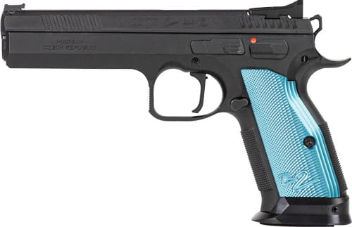 CZ TS2 SA 40SW FS 17-SHOT – BLACK POLYCOAT BLUE GRIP
