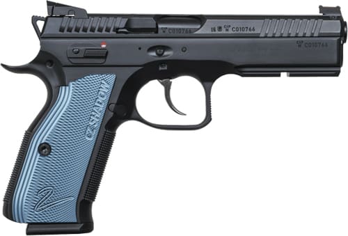 CZ SHADOW 2 9MM FS 17-SHOT – BLACK POLYCOAT BLUE GRIP