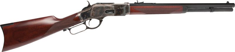 CIMARRON 1873 SADDLE RIFLE – 45LC 18″ CC/BLUED WALNUT
