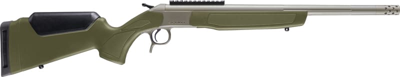 CVA SCOUT TD V3 350 LEGEND 20″ – STAINLESS/OD GREEN SYNTHETIC