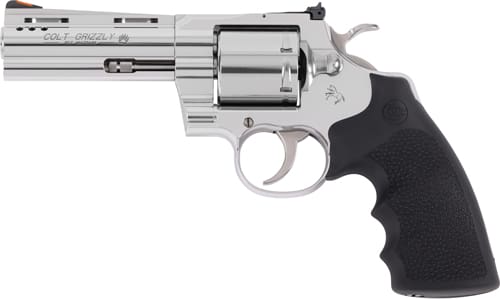 COLT GRIZZLY 357MAG 4.25" 6RD - POLISHED STAINLESS HOGUE GRIPS - Image 2