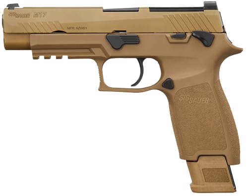 SIG M17 COMMERCIAL 9MM 4.7″ – SIGLITE (3)10RD MAN SAF COYOTE