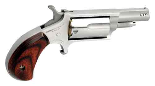 NAA MINI-REVOLVR 22WMR 1-5/8″ – PORTED S/S MATTE WOOD