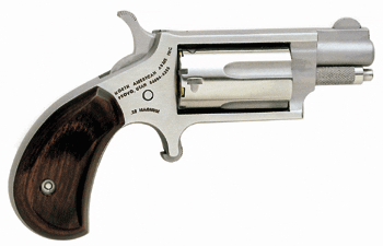 NAA MINI-REVOLVR 22WMR 1-1/8″ – S/S MATTE WOOD