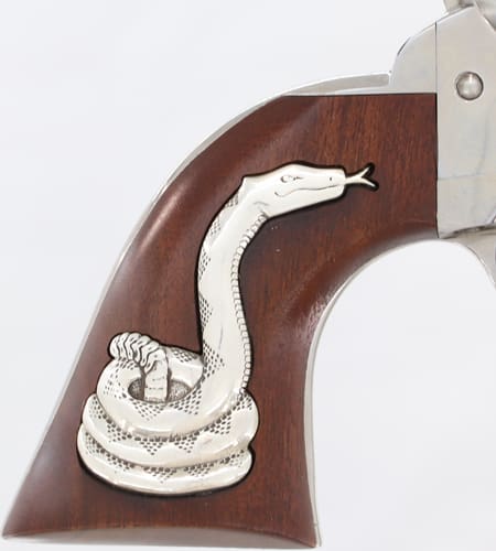 CIMARRON MAN W/NO NAME 357 MAG – FRONTIER 4.75″ SILVER SNAKE