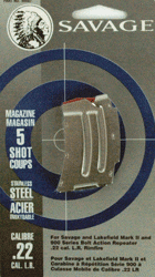SAVAGE MAGAZINE MKII SERIES – .22LR/.17HM2 5RD STAINLESS