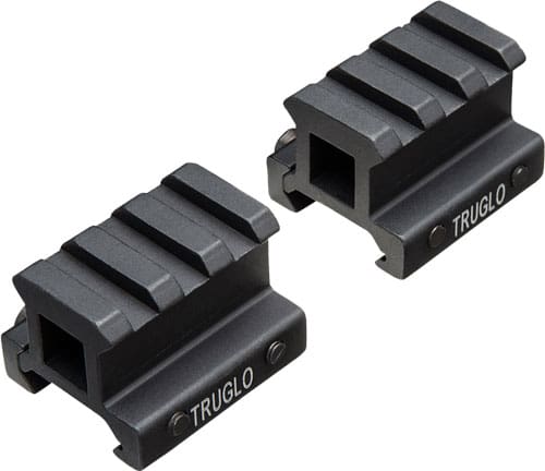 TRUGLO 2-PIECE PICATINNY RISER – MOUNT 3/4″ RISE 1.36″ LENGTH