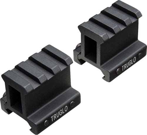 TRUGLO 2-PIECE PICATINNY RISER – MOUNT 1″ RISE 1.36″ LENGTH