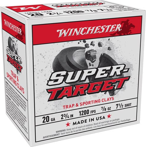 WINCHESTER TARGET 20GA 2.75″ – 7/8OZ #7.5 250RD CASE