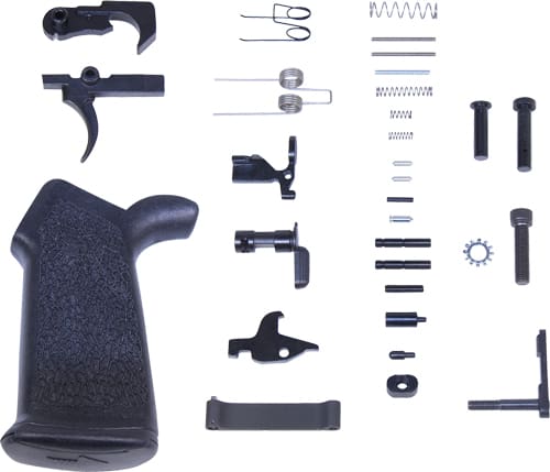 GUNTEC COMPLETE LOWER PARTS – KIT AR15 W/ ERGONOMIC GRIP