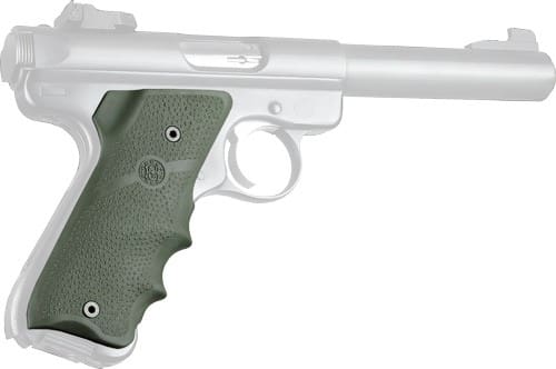 HOGUE GRIPS RUGER MKII/III – W/FINGER GROOVES OD GREEN