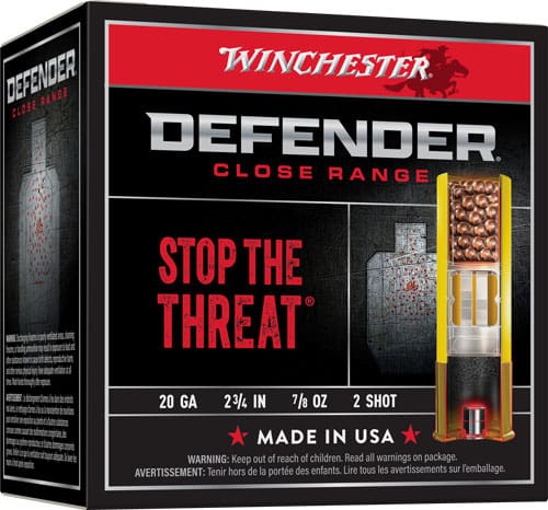 WINCHESTER DEFENDER 20GA 2.75″ – 7/8OZ #2 25RD 10BX/CS