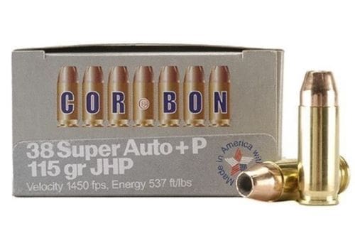 CORBON 38 SUPER + P 115GR JHP – 20RD 25BX/CS