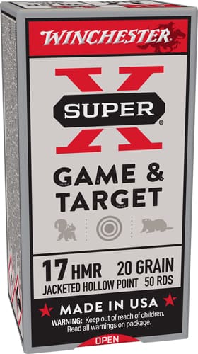 WINCHESTER SUPER-X 17HMR 20GR – XTP JHP 2375FPS 50RD 20BX/CS