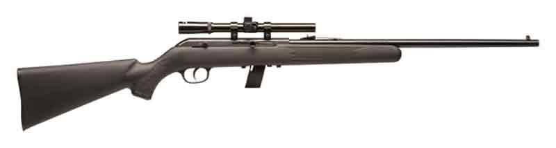 SAVAGE 64FXP 22LR 21″ BBL – BLUED/BLACK SYN W/4X15 SCOPE
