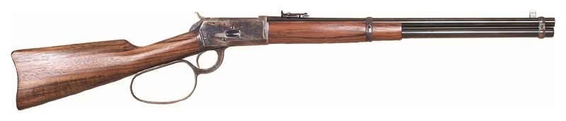 CIMARRON 1892 COGBURN CARBINE – 45LC 20″ LARGE LOOP BLUED WAL