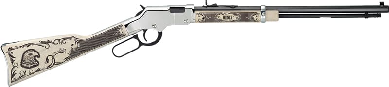 HENRY H4 SILVER AMERICAN EAGLE – 22S/L/LR 20″ OCTAGON WALNUT