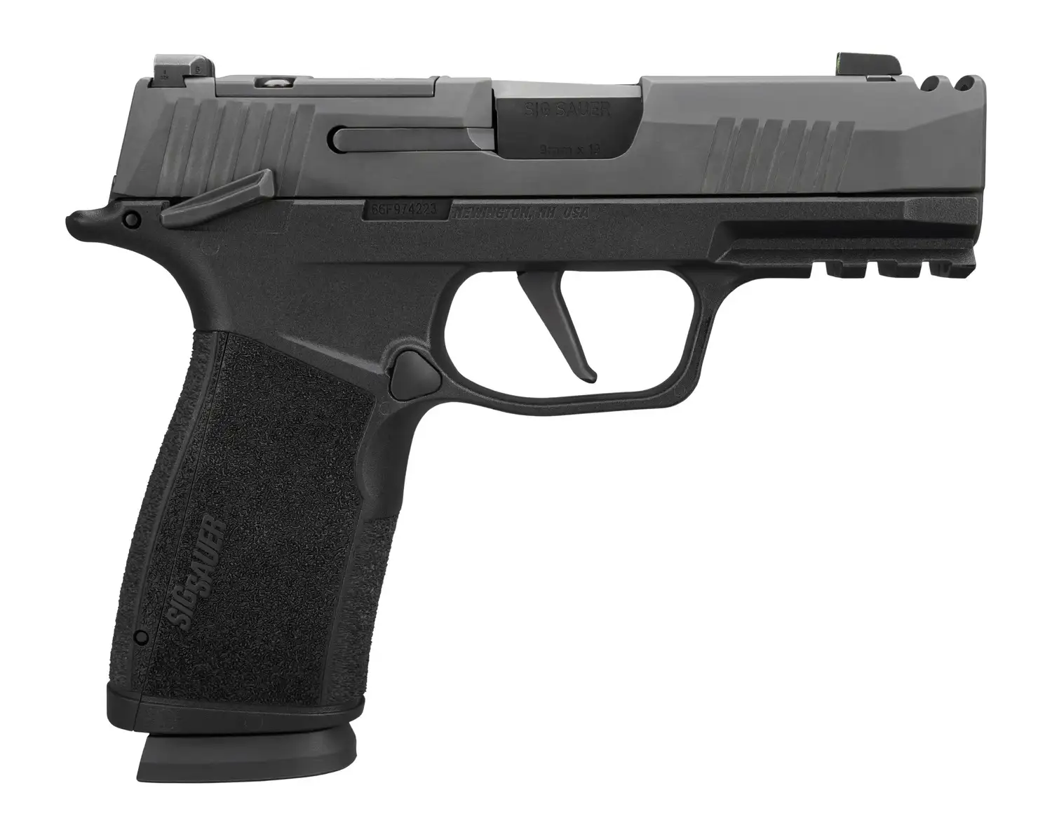 SIG SAUER P365 MACRO COMP M.S. 9MM PSTL BLK, 2-17RD MAGS, OPTC RDY, 3.1″ BBL COMP’D