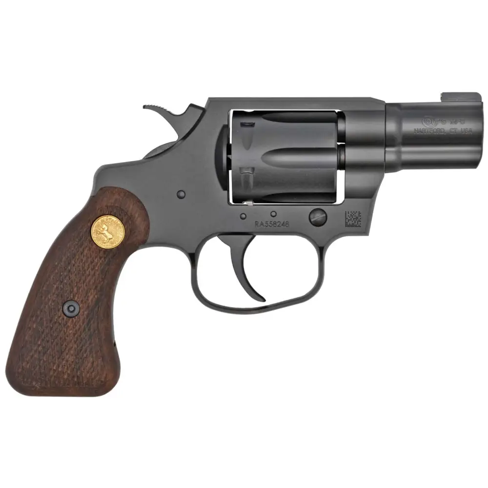 COLT NIGHT COBRA SPECIAL REVOLVER 38 SPL+P 2″ BLACK PVD 6RD WOOD MEDALLION