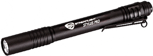 STREAMLIGHT STYLUS PRO LIGHT – WHITE LED BLACK W/POCKET CLIP