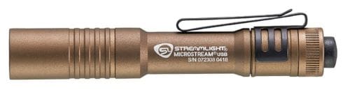STREAMLIGHT MICROSTREAM USB – WHITE LED COYOTE W/POCKET CLIP