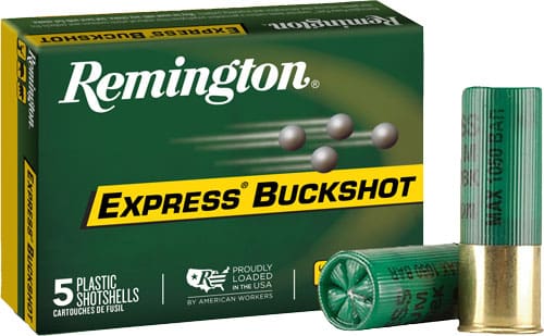 REMINGTON BUCKSHOT 12GA 3″ 000 – BUCK 10 PELLETS 5RD 50BX/CS