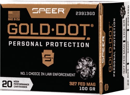 SPEER GOLD DOT 327 FEDERAL – 100GR GDHP 20RD 10BX/CS