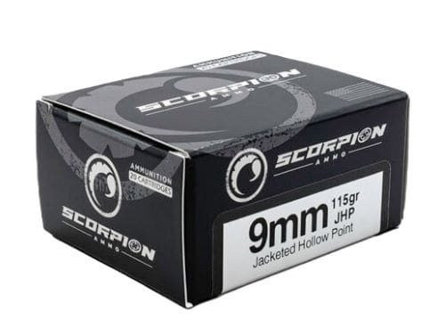 SCORPION 9MM LUGER – 115GR JHP 20RD 10BX/CS