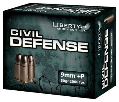 LIBERTY CIVIL DEFENSE – 9MM LUGER 50GR HP 20RD 50BX/CS