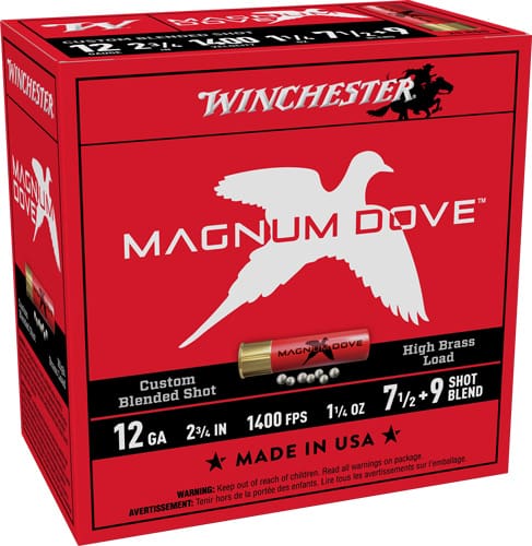 WINCHESTER MAGNUM DOVE 12GA – 2.75″ 1400FPS #7.5&9 25RD