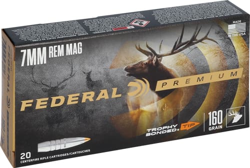 FEDERAL PREMIUM 7MM REM MAG – 160GR BONDED TIP 20RD 10BX/CS