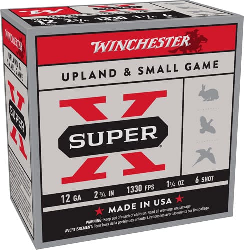 WINCHESTER SUPER-X 12GA 2.75″ – 1-1/4OZ #6 1330FPS 25RD 10BX/C