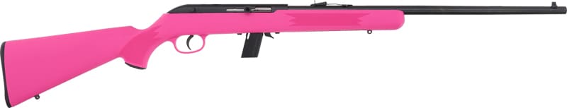 SAVAGE 64F 22LR 21″ BBL – BLUED/PINK SYNTHETIC