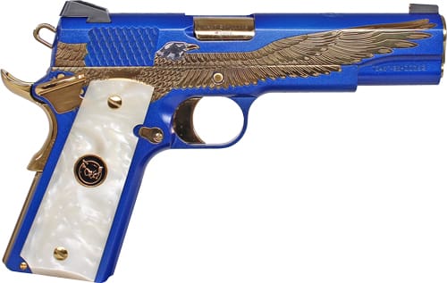 IVER JOHNSON EAGLE MAJESTIC – 1911 45ACP 8RD ENGRAVED GOLD