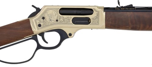 HENRY H10 BRASS SIDE GATE - 45-70 20" BRASS WNUT WILDLIFE - Image 4