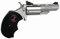 NAA “BLACK WIDOW” COMBO 2″ AS – 22LR/22WMR S/S BLACK RUBBER