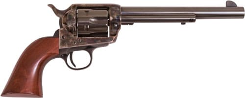 CIMARRON FRONTIER 38SPL/357MAG – PW FS 7.5″ CC/BLUED WALNUT