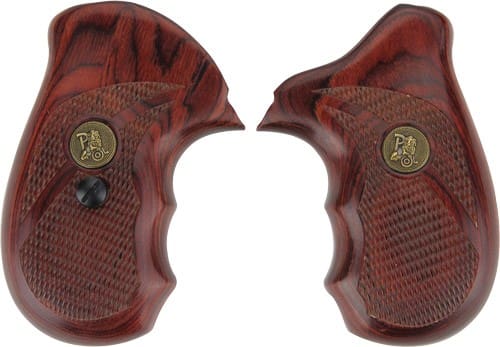 PACHMAYR LAMINATED WOOD GRIPS – S&W J-FRAME ROSEWOOD CHECKERED