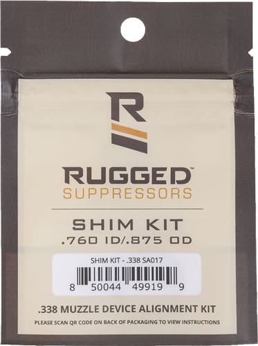 RUGGED SUPPRESSORS SHIM KIT – 338 CAL 3/4X24/M18X1/M18.5X1